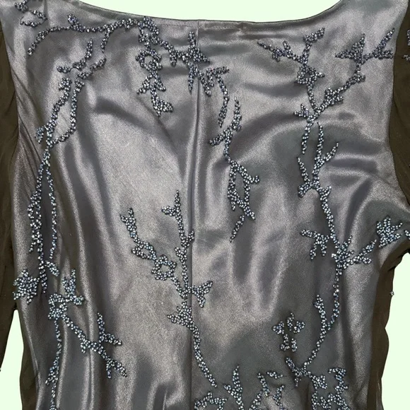 Scala Midnight Black and Sapphire Blue Blouse - Picture 4 of 8